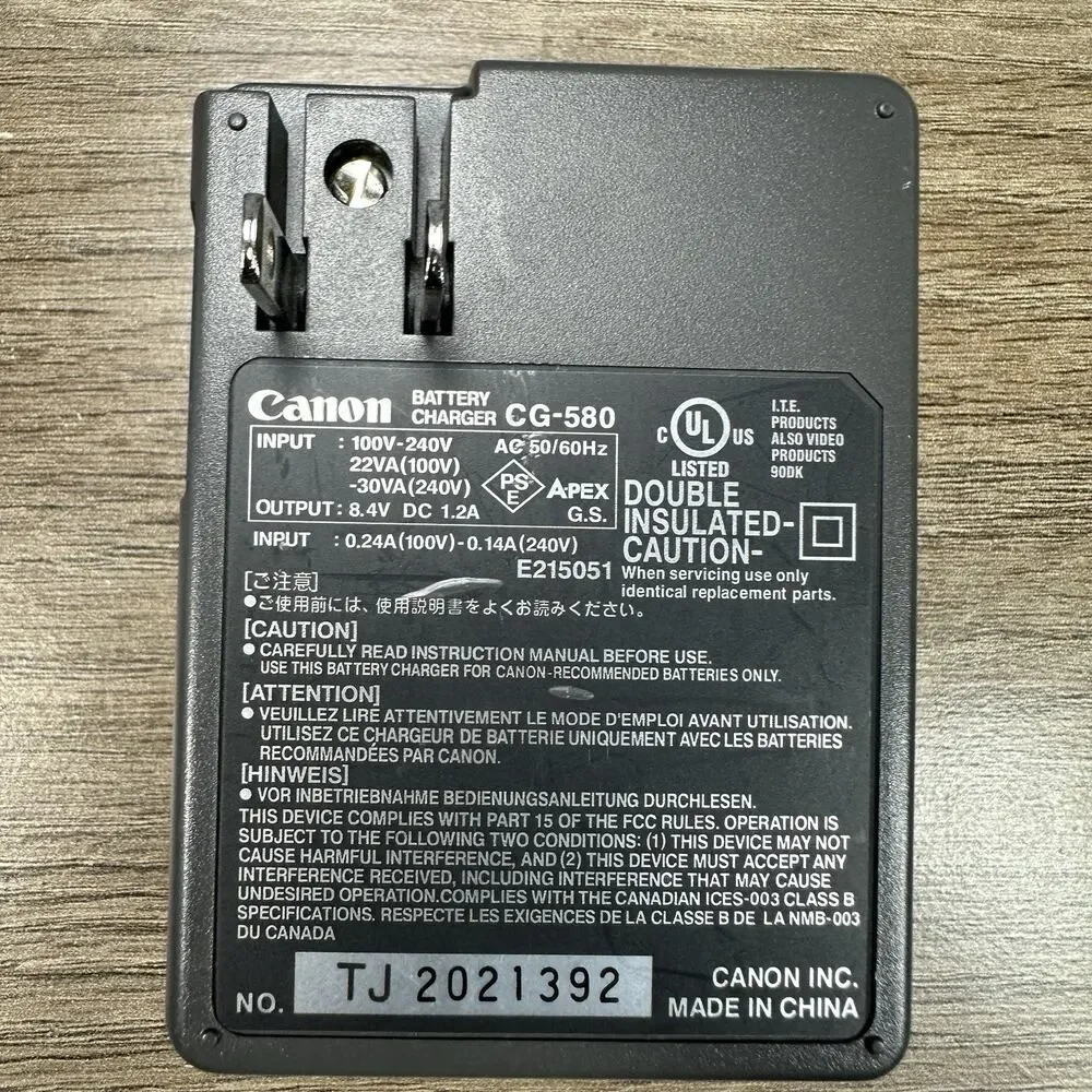 Canon CG-580 Charger BP-511A Battery EOS 5D 10D 20D 30D 40D 50D 60D 300D G1 G2
